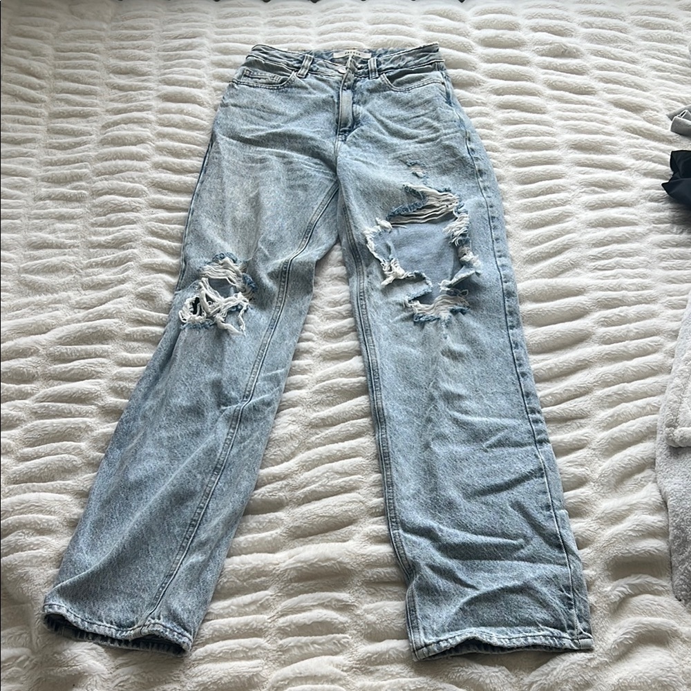 PacSun Blue Boyfriend Distressed Jeans